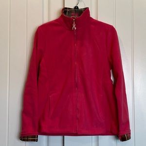 New!  Beautiful Pink Fleece Mock Zip Up Sweatshirt